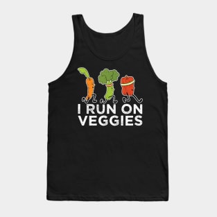 i run on veggies running vegetables Tank Top